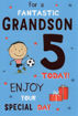 Picture of FOR A FANTASTIC GRANDSON 5 TODAY CARD